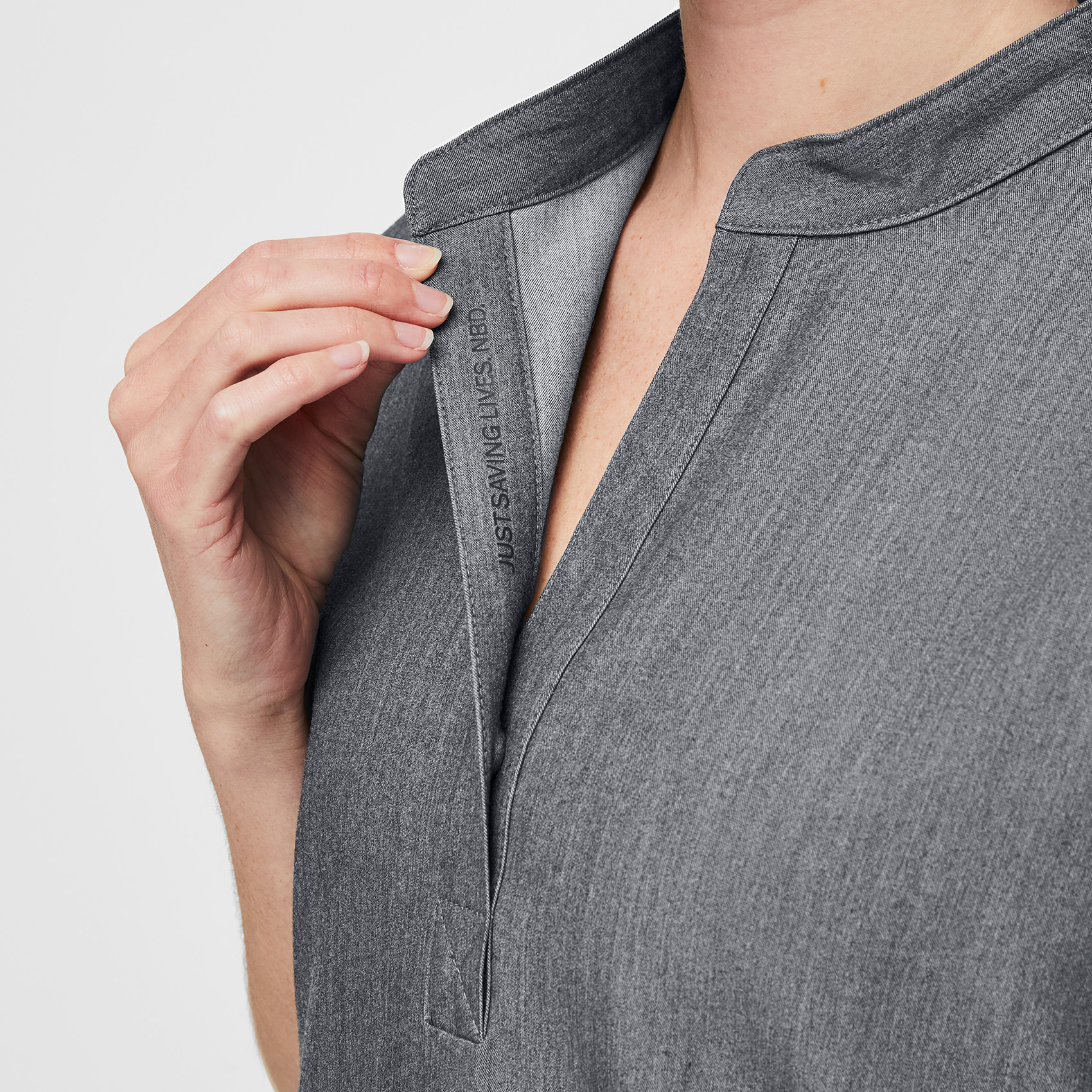 Women's Rafaela Oversized Scrub Top™ - Graphite · FIGS