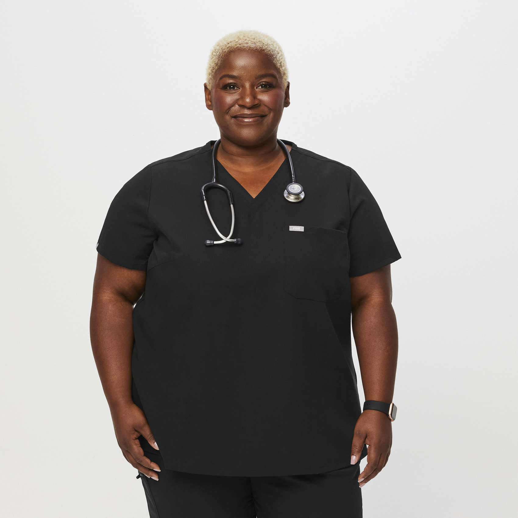 レディース Catarina™ ワンポケット スクラブトップス - ブラック · FIGS