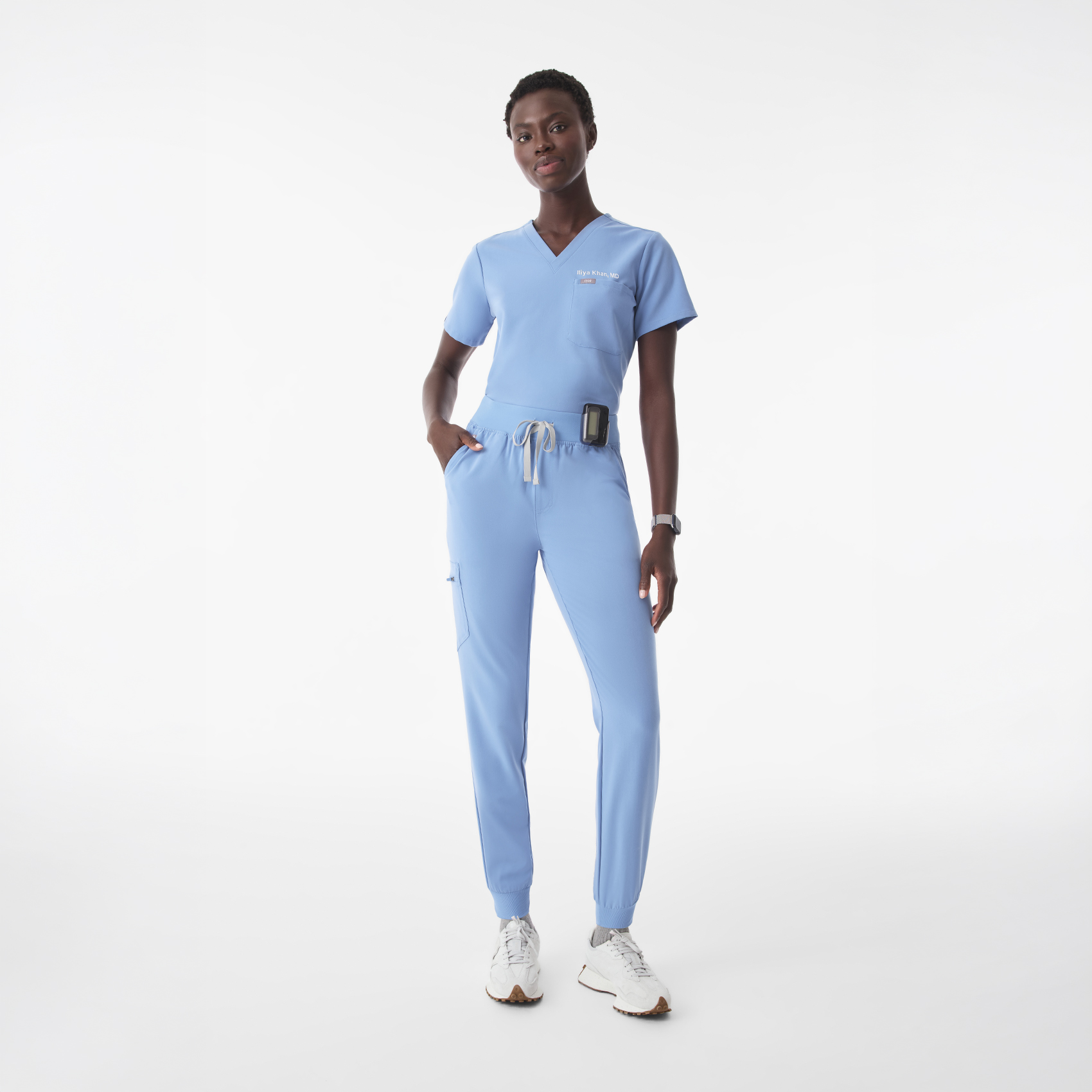 Women's Zamora High-Rise Casual Scrub Trouser™ - Ceil Blue · FIGS