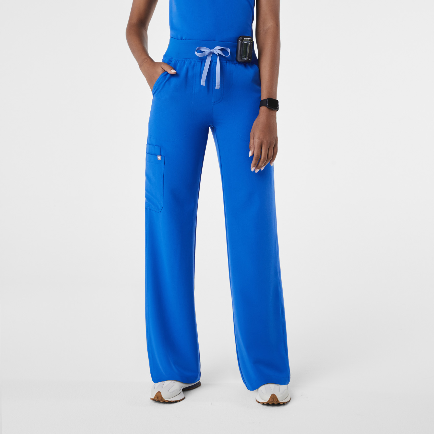 パンツ upper hights THE FIG LOOSE BLUE RINSE 25 Women's Isabel High-Rise Wide-Leg Scrub Pant - Royal Blue · FIGS