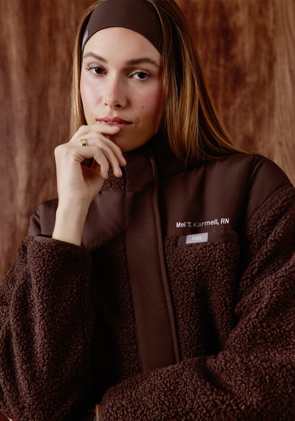 Women's Bouclé Long Coat - Expresso · FIGS