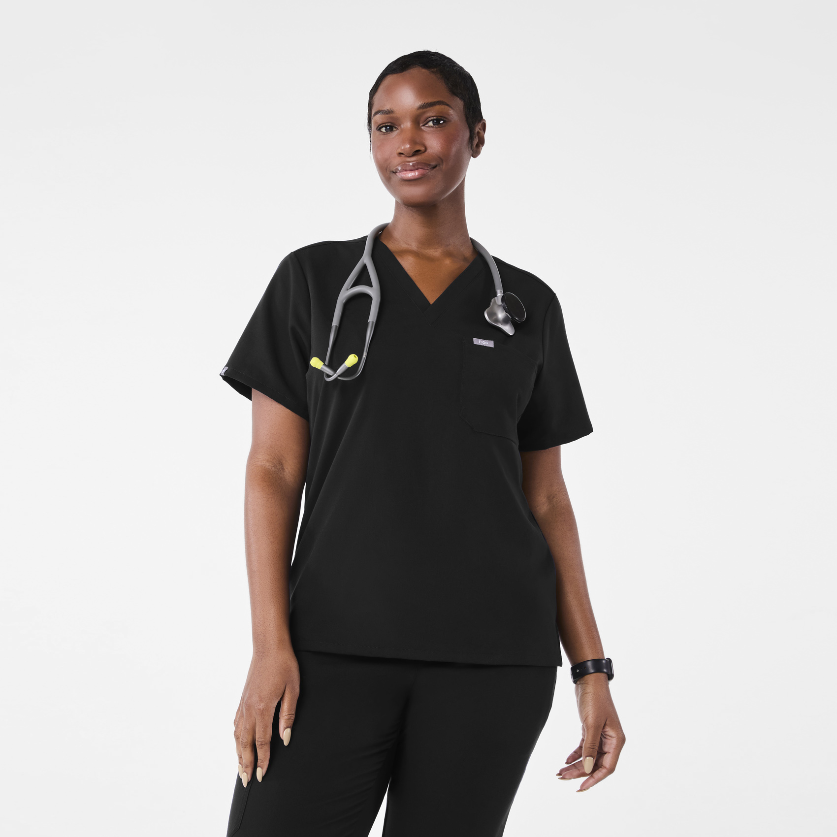 Women's Catarina One-Pocket Scrub Top™ - Black · FIGS
