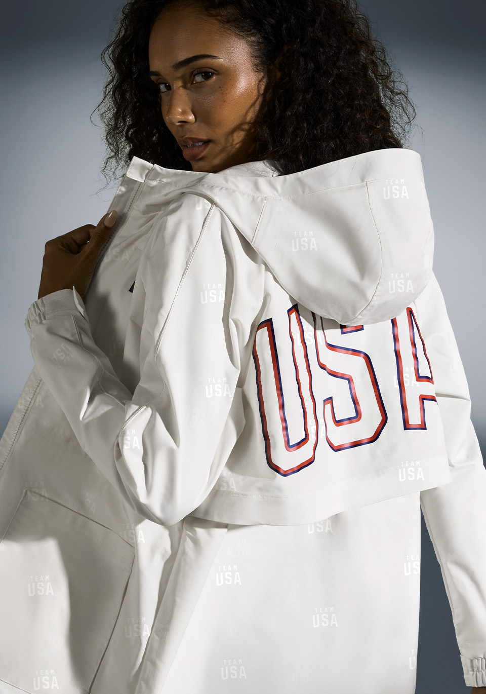 Women's FIGS x Team USA On-Shift Stadium Jacket™ - Off White · FIGS