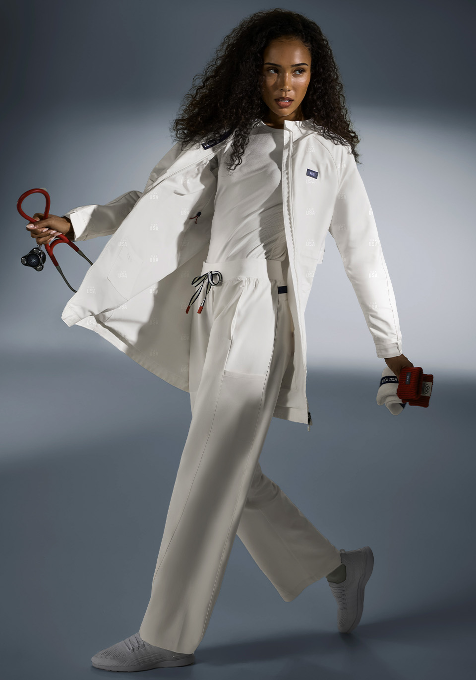 Women's FIGS x Team USA On-Shift Stadium Jacket™ - Team USA Blue