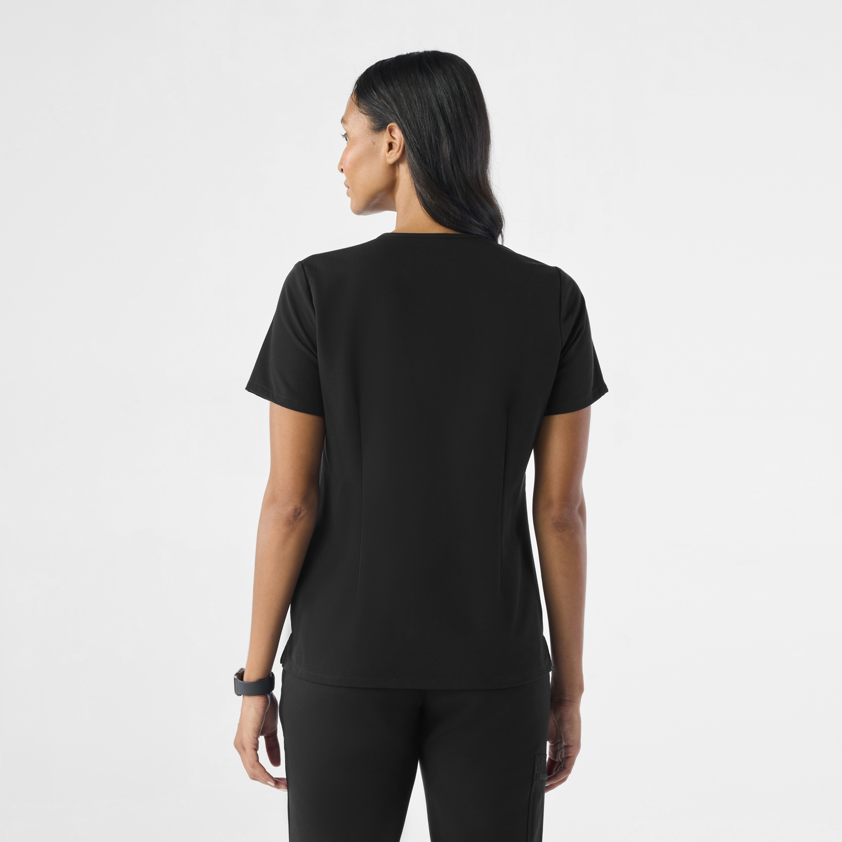Blusa De Uniforme Médico Con Un Bolsillo Catarina™ Para Mujer - Negro · FIGS