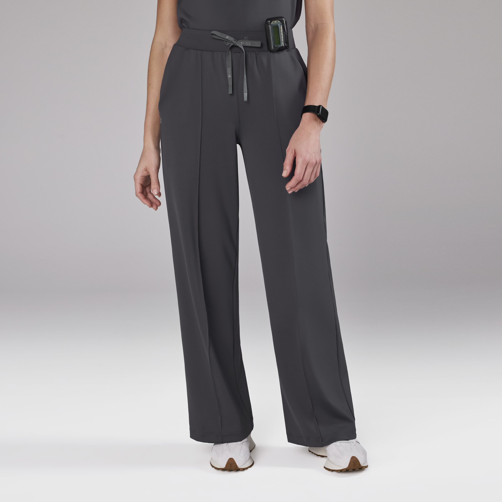 Women's High Waisted Salina FORMx Wide Leg Scrub Pants™ - Charcoal