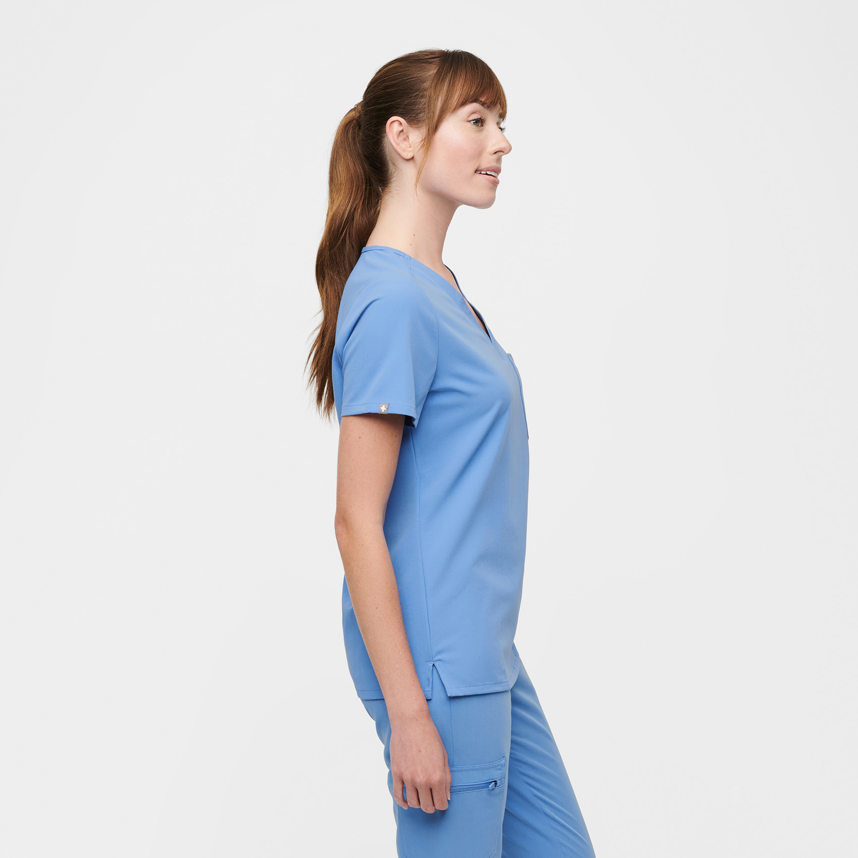 Fleur Indigine Rouge Scrub Top