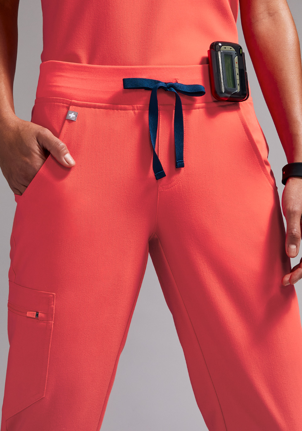 UA Butter-Soft STRETCH Women's 5-Pocket Jogger Scrub Pants - Petite Size  XS, Rosebud Cotton/Polyester/Spandex