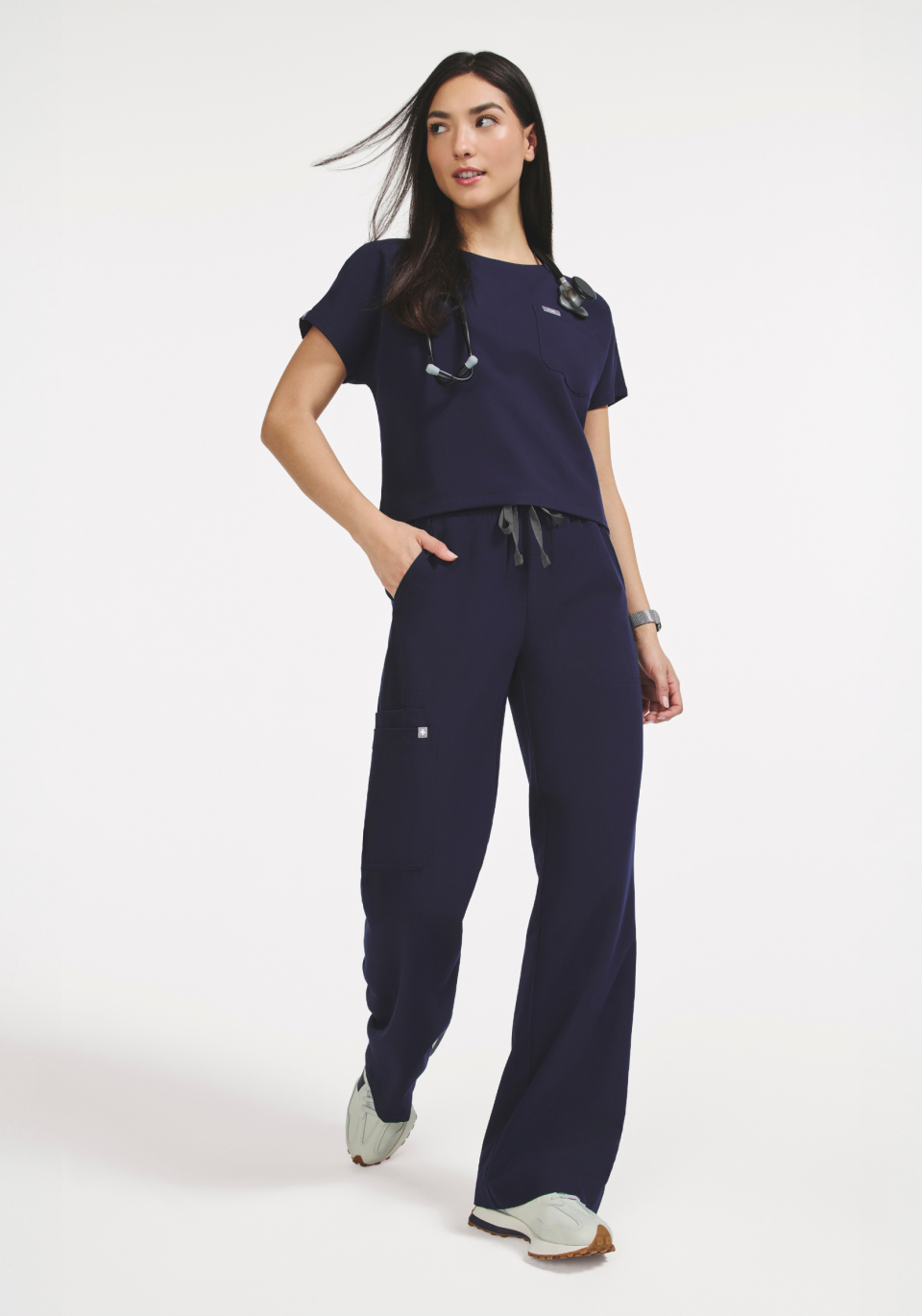 レディース High Waisted Isabel ワイドレッグ スクラブパンツ レディース High Waisted Isabel ワイドレッグ スクラブパンツ