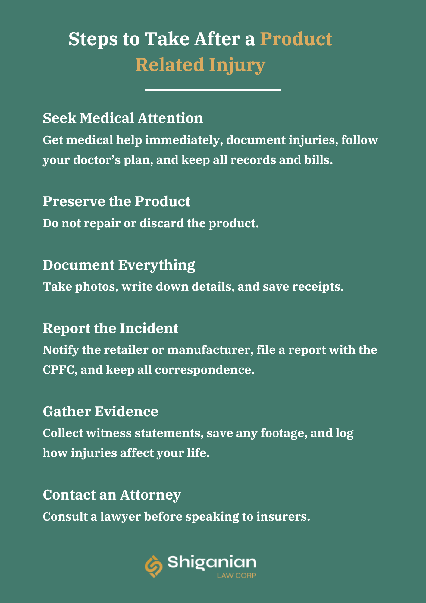 Steps to Take After a Product Related Injury