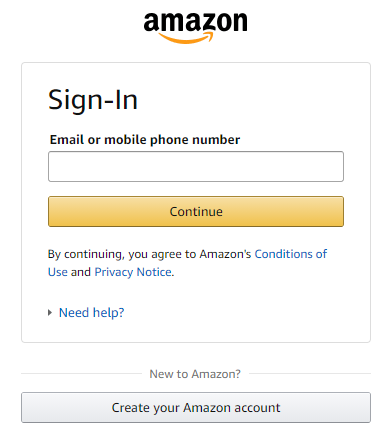 Logowanie Amazon.com