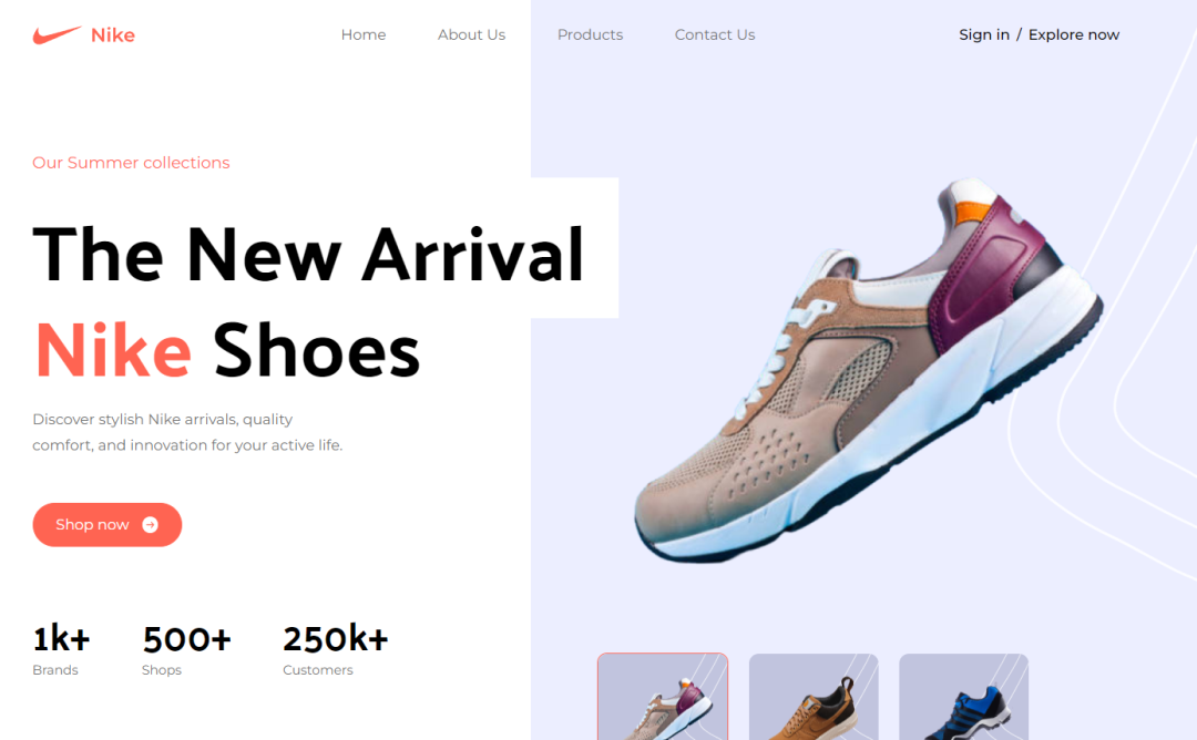 Cover Image for Nike Landing Page