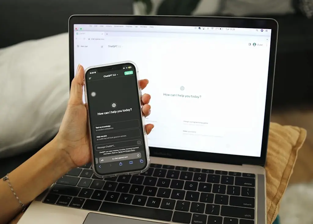AI assistant on laptop and mobile