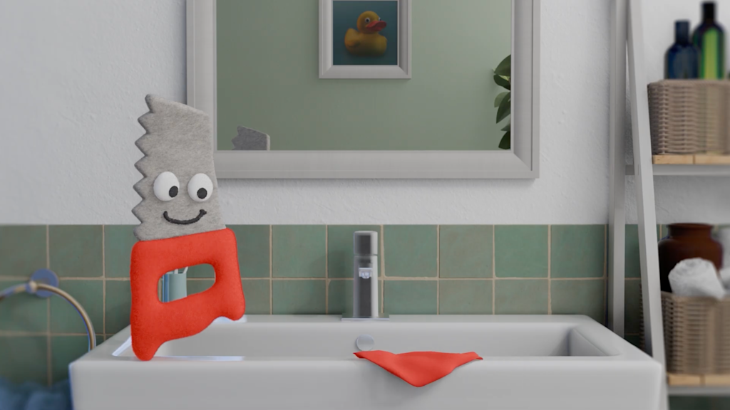 Toolie in the bathroom