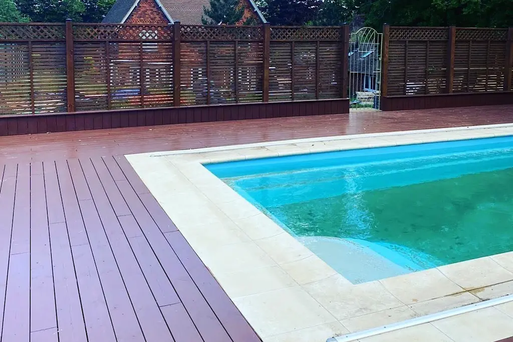 Grace and Favour: Swimming pool decking