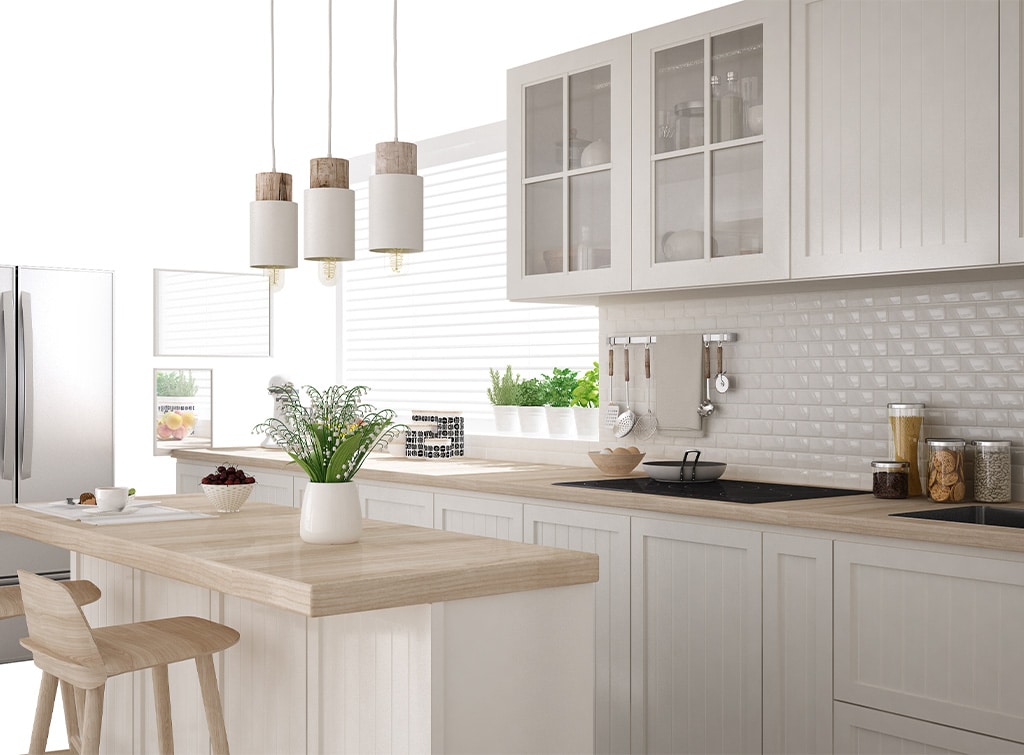 What colour goes with a cream kitchen?