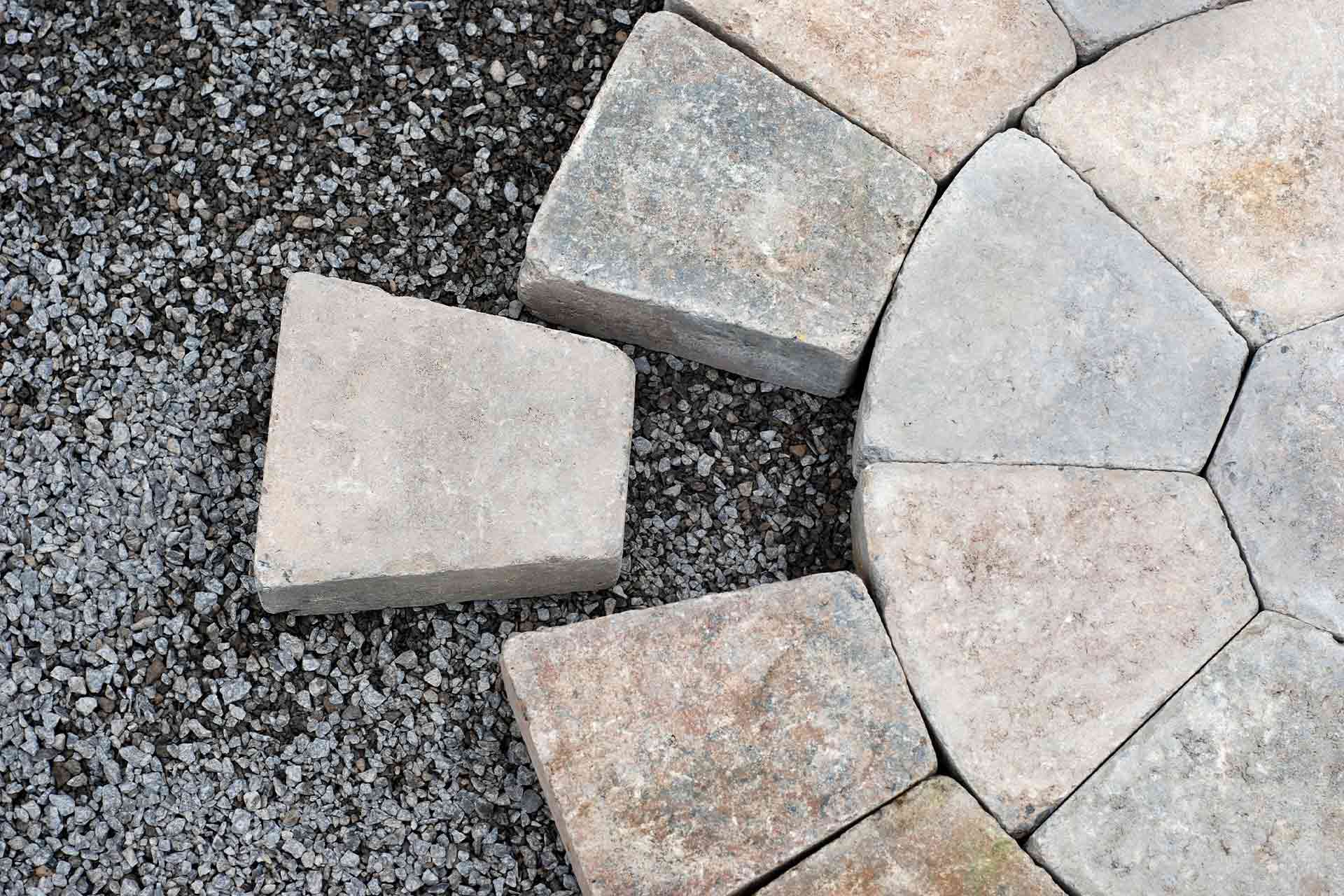 laying patio slabs on sand