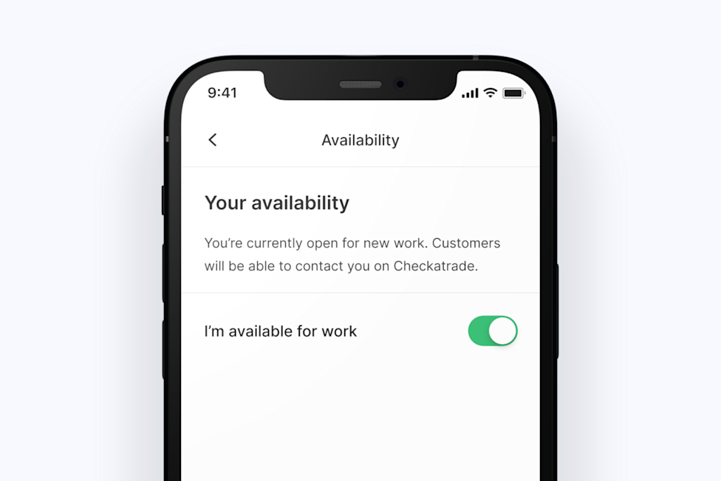 New app feature: Control your lead flow with ‘Availability’