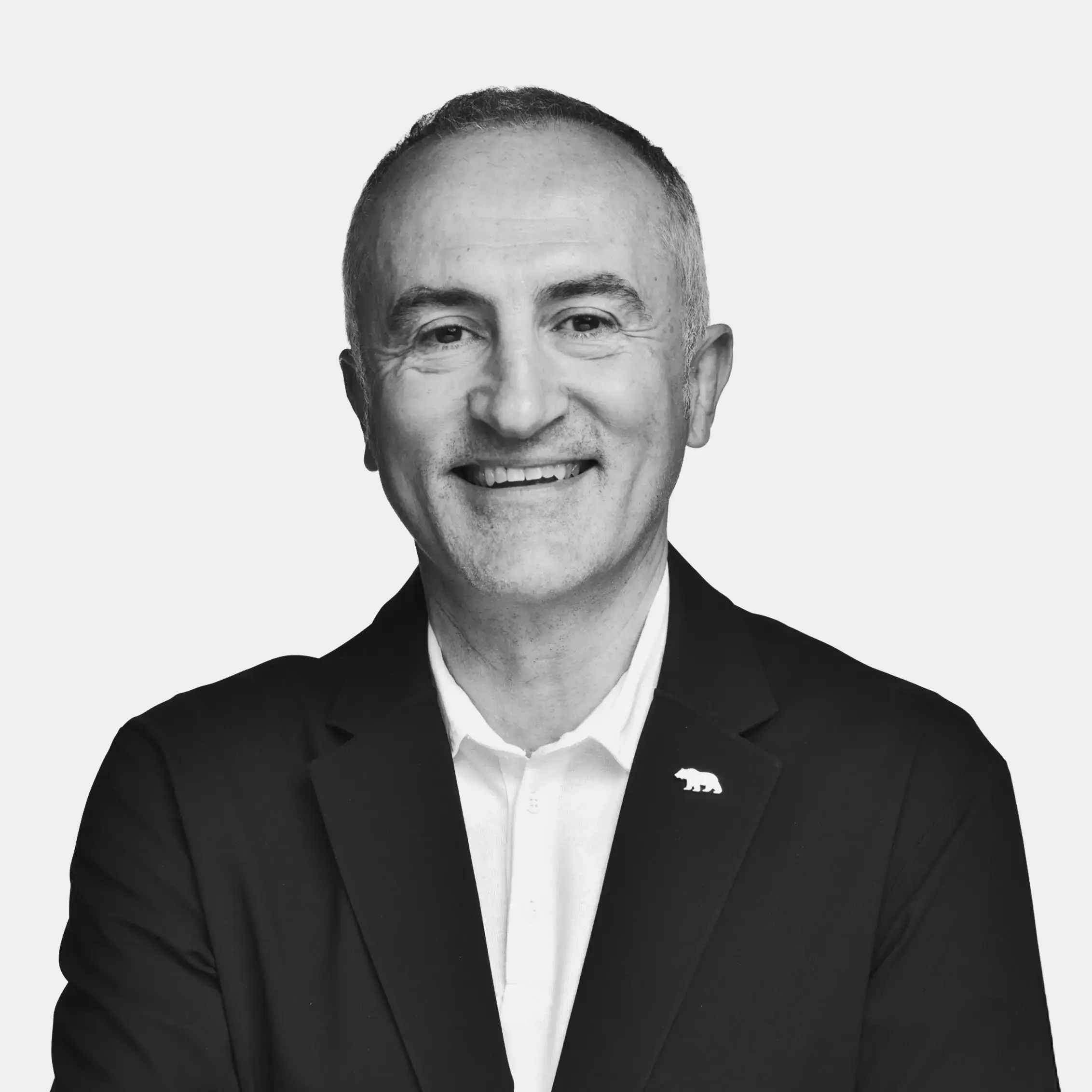 Black and white portrait of Silvio Napoli