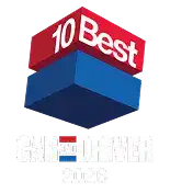 3D logo with red "10 Best" cube stacked on blue cube, with "DETROIT FREE PRESS" text below