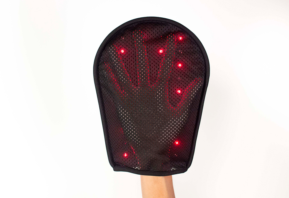 sharper image led hand pain relief mitten