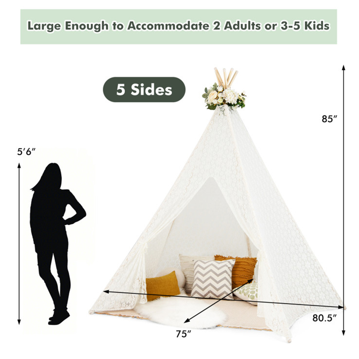 Lace shops tent for kids