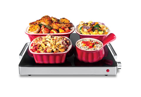 Compact Glasstop Warming Tray