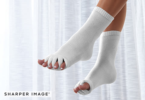Moisturizing Toe Alignment Socks by Sharper Image @