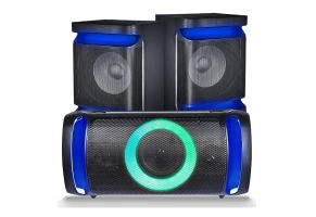 Dual 8" Home Stereo System With LED Party Lighting