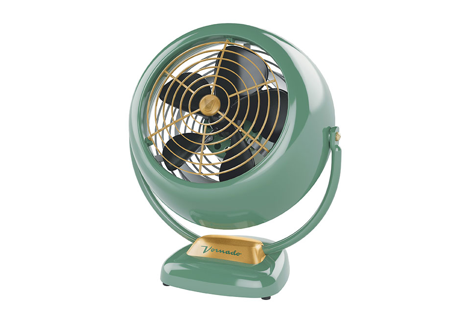 Vintage 2024 Metal Heater Fan, Green