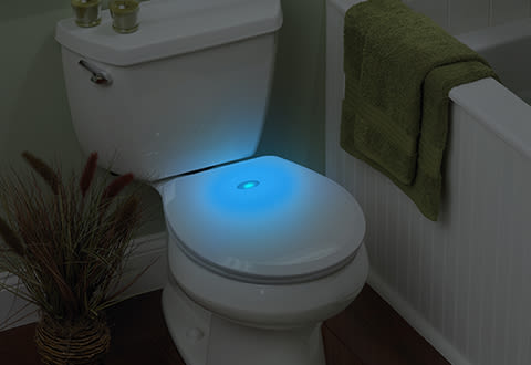 VINTAR 2 Pack 16 Color Toliet Night Light Motion Sensor LED Multi-Color Toilet Light Toilet Motion Activated, 5-Stage Dimmer, Light Detection, Cool