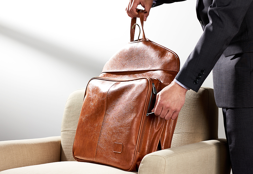 leather garment bag luggage