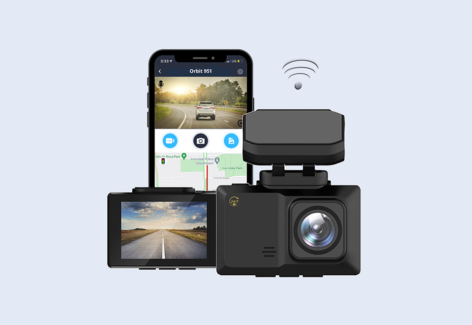 1080P HD Dual Camera Dash Cam @ SharperImage.com