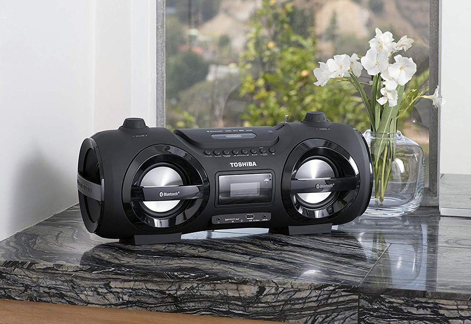 sharper image portable wireless boombox
