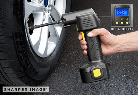 Cordless Auto Stop Tire Inflator by Sharper Image