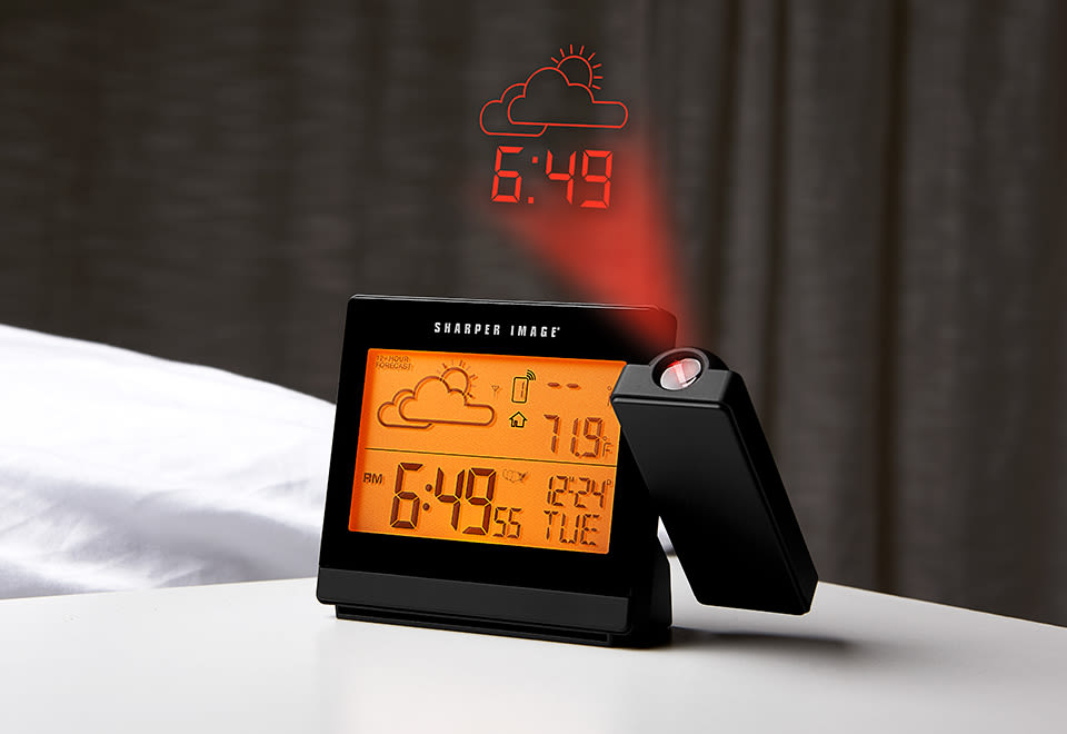 Weather Projection Clock Sharper Image - Sharp Projection Alarm Clock With Indoor And Outdoor Temperature Manual Weather Projection Clock Sharper Image - Sharp Projection Alarm Clock With Indoor And Outdoor Temperature Manual