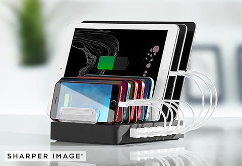 Heating/Cooling Beverage Base with Wireless Charging by Sharper