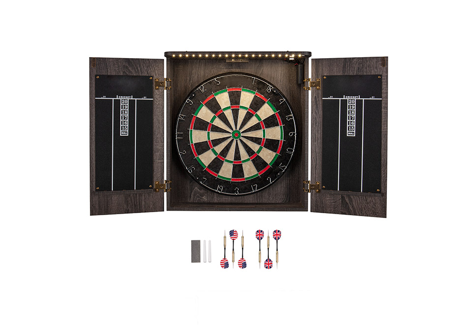 40inch Dartboard factory Cabinet with LED Lights