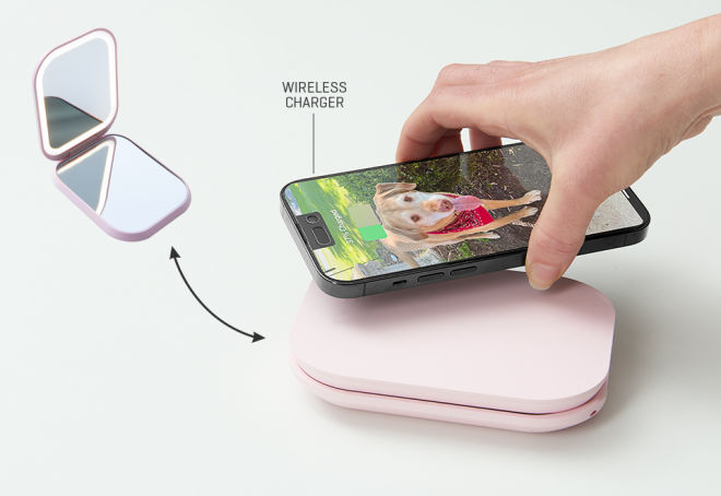 Phone Charging Compact Mirror
