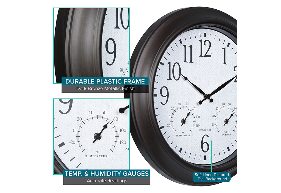 acurite 24 inch outdoor clock