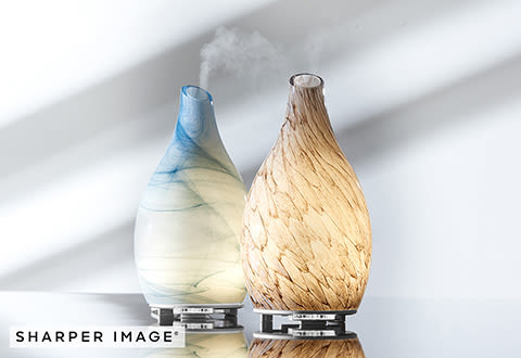 Sand-Blasted Glass Ultrasonic Aromatherapy Diffuser by Sharper Image
