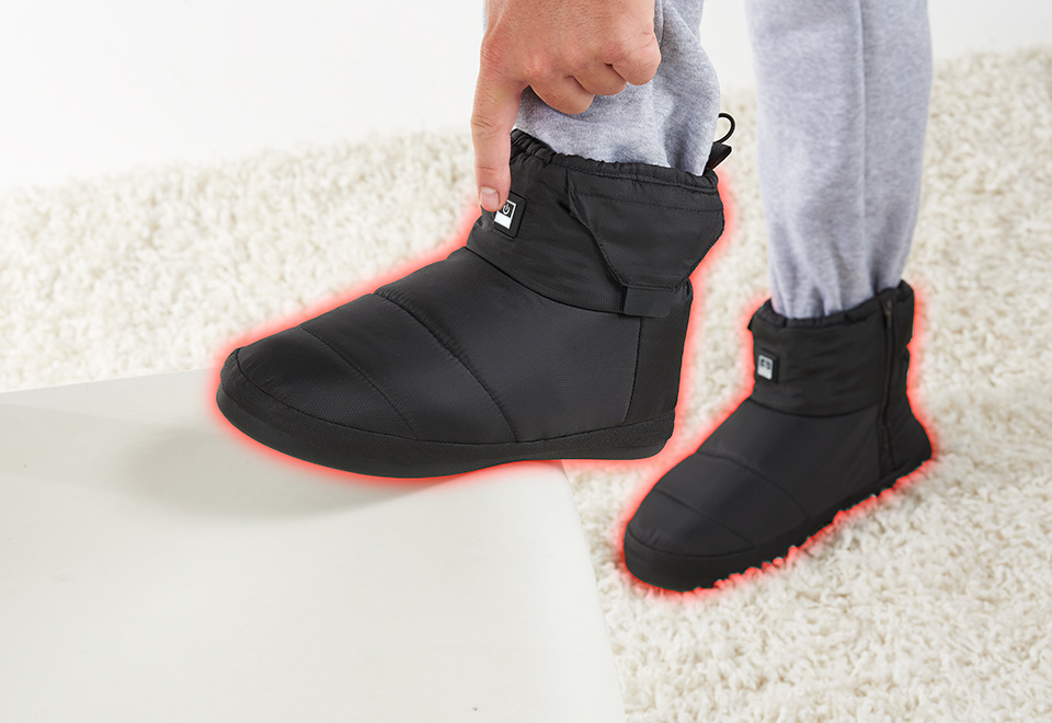 Heated Indoor Outdoor Slippers by Sharper Image