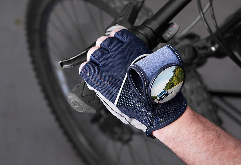 Rearview Mirror Cycling Gloves by Sharper Image