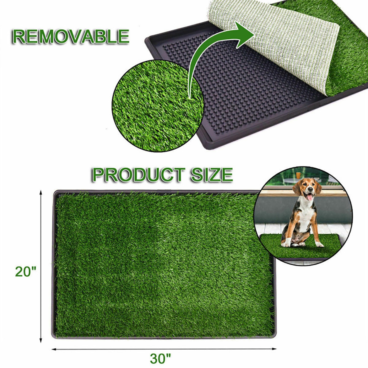 Grass potty training fashion mat