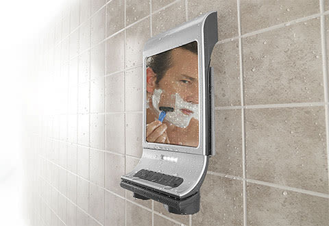 Fog Free Shower Mirror And Bluetooth, Fogless Shower Mirror With Light