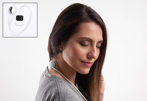 Nager Electric Neck Massager- Cordless Smart Pulse Neck Massage with Heat,  3D Surround Fit The Cervical Spine, Portable Usage at Anywhere, White 