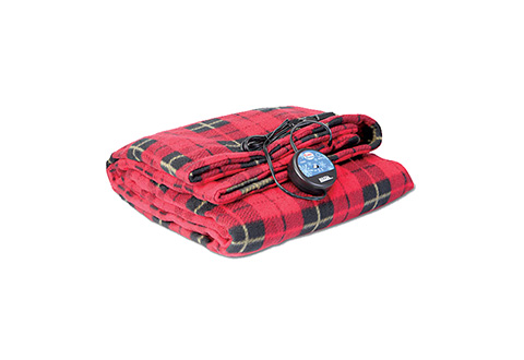  Car Cozy 2 - 12-Volt Heated Travel Blanket (Red Plaid