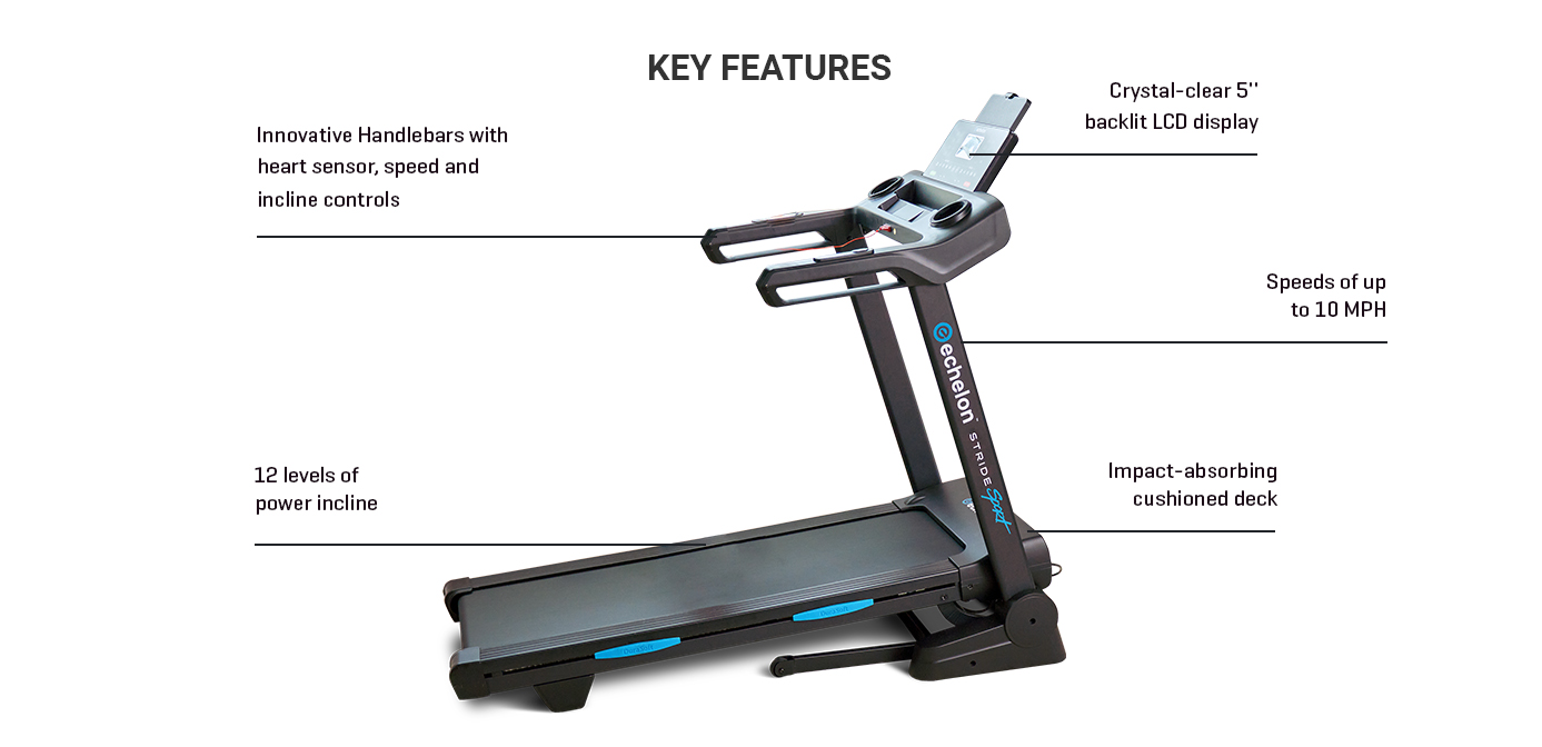 Echelon Stride 30 Sport Treadmill Key Features