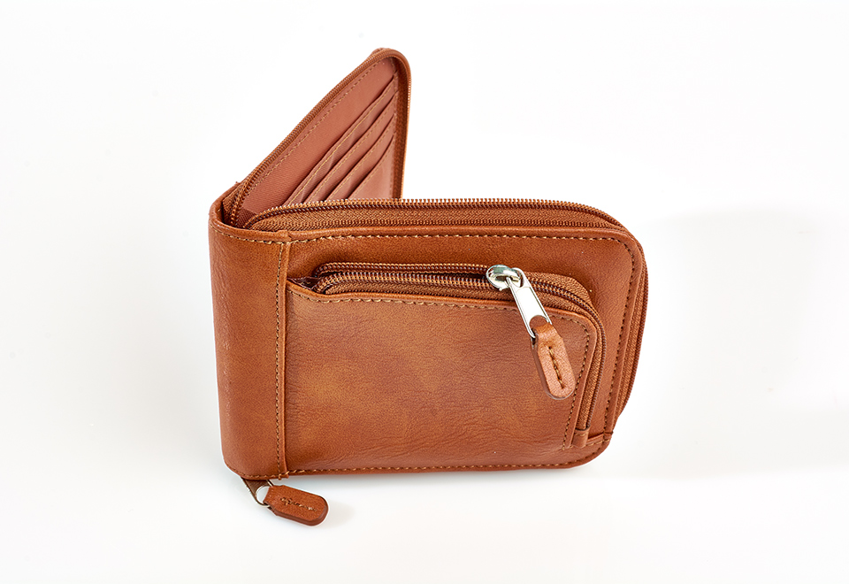 Minimalist Zippered RFID Front Pocket Wallet @ SharperImage.com