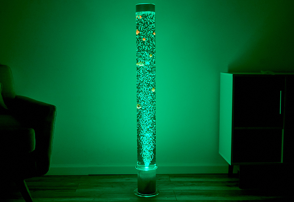 led hypnotic bubble aquarium